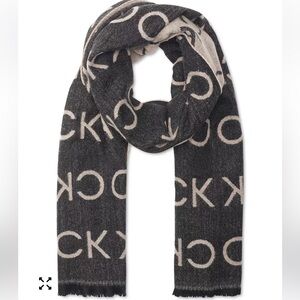 Calvin Klein Monogram CK logo - pashmina wrap